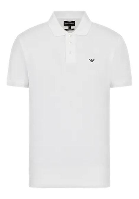 Polo in piquet mercerizzato con micro eagle EMPORIO ARMANI | Polo | 8N1FQ2 1JTKZ0100